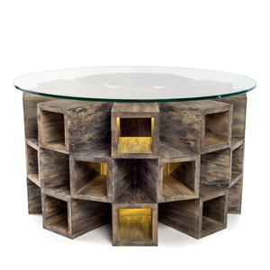 Fireplace coffee table